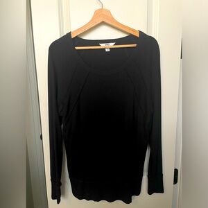 Black over sized long sleeve top